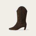 Bonnie High Boots, dark chocolate velvet